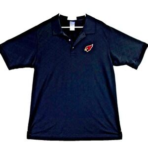 Reebok NFL Arizona Cardinals Black Short Sleeve Polo Shirt Men's L/G